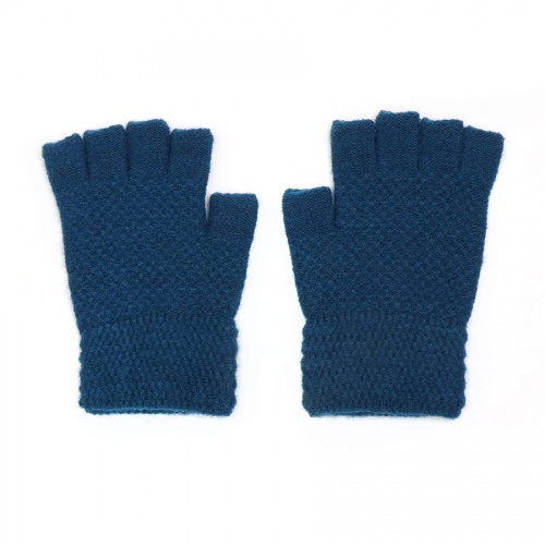 Teal Blue Fingerless Gloves by Peace of Mind
